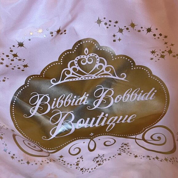 Disney Bibbidi Bobbidi Boutique Pink Drawstring Backpack With Gold Glitter Desig - Picture 2 of 5